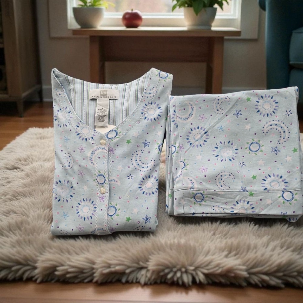 Karen Neuburger NWT  Soft Pajama Set | Button-Up Top & Pants | Size S